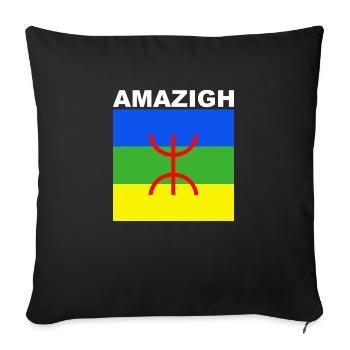 Amazigh - Sofa pillowcase 17,3'' x 17,3'' (45 x 45 cm) - black - Front