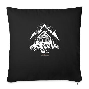 St. Johann Tirol - Sofakissenbezug 45 x 45 cm - Schwarz - Vorne