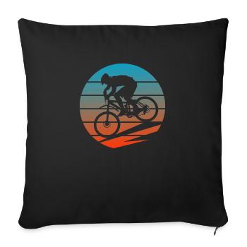 Bicycle bike - Sofa pillowcase 17,3'' x 17,3'' (45 x 45 cm) - black - Front