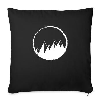 Mountains Hiking Mountains Winter Icon Symbol Ski - Sofa pillowcase 17,3'' x 17,3'' (45 x 45 cm) - black - Front