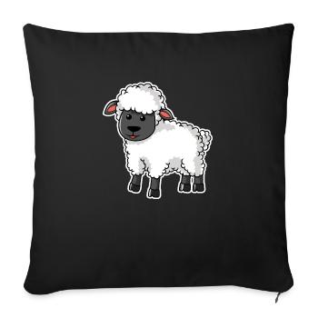 mouton - Housse de coussin décorative 45 x 45 cm - noir - Devant