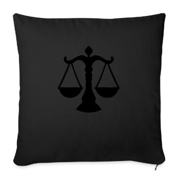 libra / justice sign - Sofakissenbezug 45 x 45 cm - Schwarz - Vorne