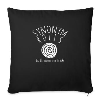 Funny Synonym Rolls Grammar Gifts Deutsch Synonym - Sofa pillowcase 17,3'' x 17,3'' (45 x 45 cm) - black - Front