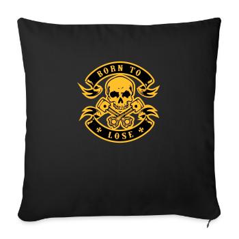Born to lose colored - Sofa pillowcase 17,3'' x 17,3'' (45 x 45 cm) - black - Front