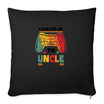 Niveau supérieur au cadeau de l'oncle - Housse de coussin décorative 45 x 45 cm - noir - Devant