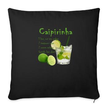 Caipirinha Cocktail - Sofa pillowcase 17,3'' x 17,3'' (45 x 45 cm) - black - Front