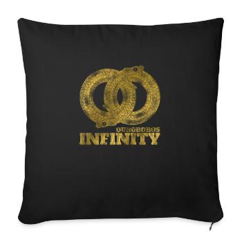OUROBOROS "INFINITY" - Sofakissenbezug 45 x 45 cm - Schwarz - Vorne