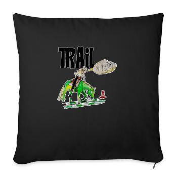 Trail - Housse de coussin décorative 45 x 45 cm - noir - Devant