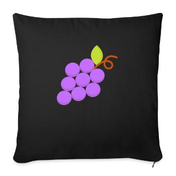 Traube - Housse de coussin décorative 45 x 45 cm - noir - Devant