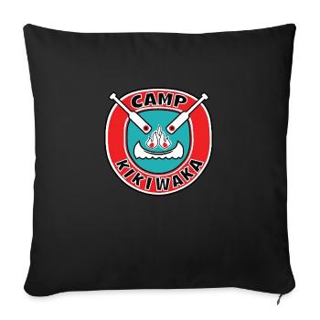 Retro Kikiwaka - Sofa pillowcase 17,3'' x 17,3'' (45 x 45 cm) - black - Front