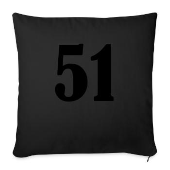 51 - Housse de coussin décorative 45 x 45 cm - noir - Devant