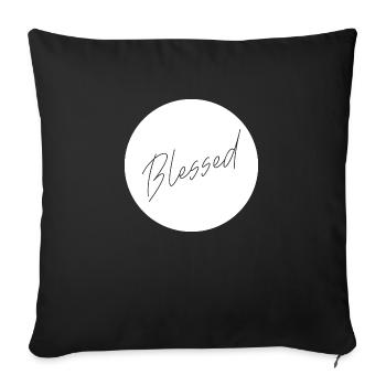 Christliche Sprüche - Sofakissenbezug 45 x 45 cm - Schwarz - Vorne