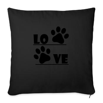 Dog dog - Sofa pillowcase 17,3'' x 17,3'' (45 x 45 cm) - black - Front