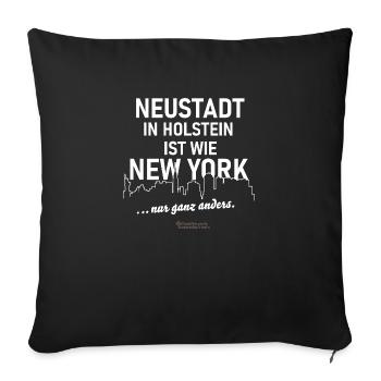 Neustadt in Holstein - Sofakissenbezug 45 x 45 cm - Schwarz - Vorne
