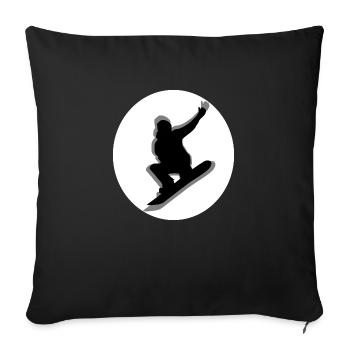 Snowboard Snowboarder - Sofakissenbezug 45 x 45 cm - Schwarz - Vorne