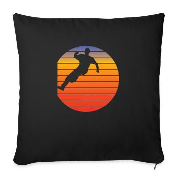Parkour Runner Retro Gift Parcour Run - Housse de coussin décorative 45 x 45 cm - noir - Devant
