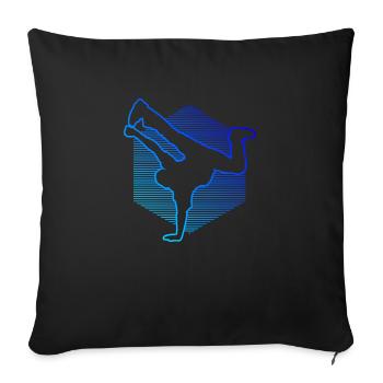 Hip Hop Breakdance Hiphop Kids Bboy BGirl Breakd - Housse de coussin décorative 45 x 45 cm - noir - Devant