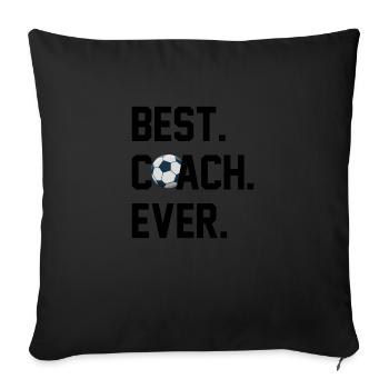BESTER TRAINER FUßBALL - Sofakissenbezug 45 x 45 cm - Schwarz - Vorne