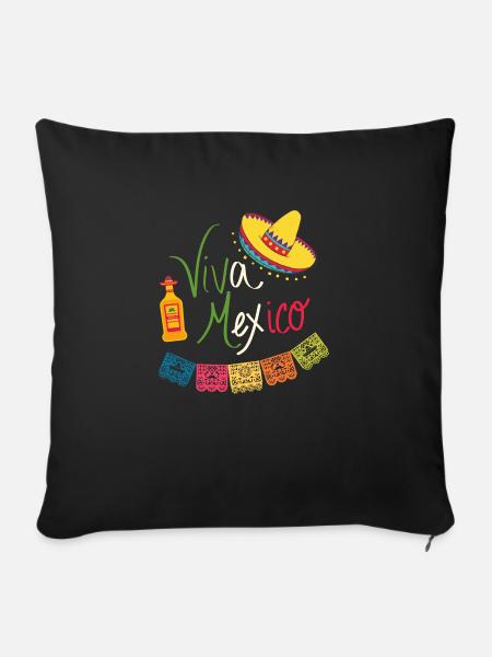 Viva Mexico - Sofakissenbezug 45 x 45 cm - Schwarz