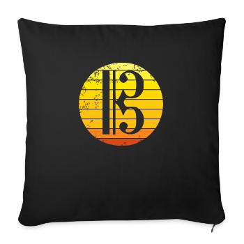 Viola Key Viola Viola Violist - Housse de coussin décorative 45 x 45 cm - noir - Devant