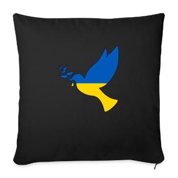peace for ukraine - Sofa pillowcase 17,3'' x 17,3'' (45 x 45 cm) - black - Front