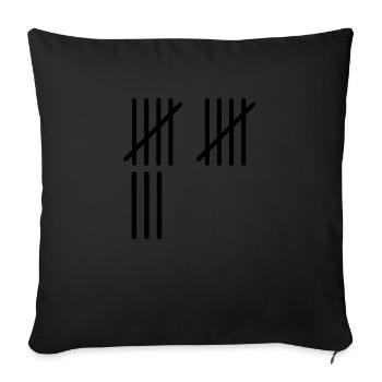 13 Stripes - Sofa pillowcase 17,3'' x 17,3'' (45 x 45 cm) - black - Front