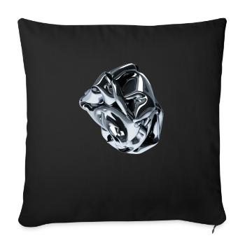 Futuristic 3D - Sofa pillowcase 17,3'' x 17,3'' (45 x 45 cm) - black - Front