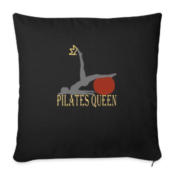 Entraînement Pilates Queen - Housse de coussin décorative 45 x 45 cm - noir - Devant
