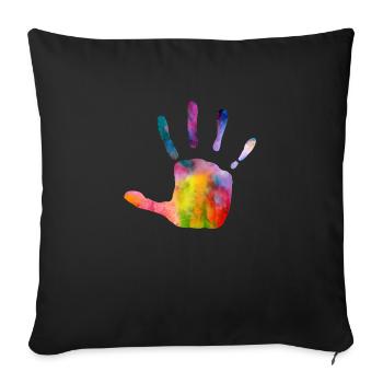 Damen, Herre, kinder T-shirt für jeden Anlass - Sofakissenbezug 45 x 45 cm - Schwarz - Vorne