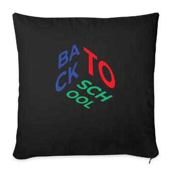 Back to School - Sofakissenbezug 45 x 45 cm - Schwarz - Vorne