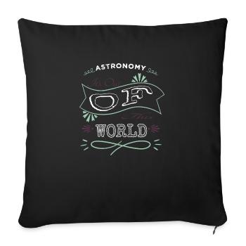 believe weightless night sky spaceship birthday - Sofakissenbezug 45 x 45 cm - Schwarz - Vorne