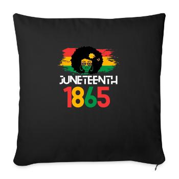 JUNETEENTH 19th June independence celebrations - Sofa pillowcase 17,3'' x 17,3'' (45 x 45 cm) - black - Front