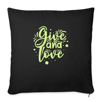 Kindness Statement Role Model Gift - Sofa pillowcase 17,3'' x 17,3'' (45 x 45 cm) - black - Front