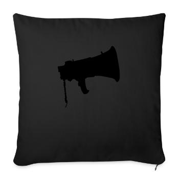 Icon Megafon Propaganda Symbol - Sofakissenbezug 45 x 45 cm - Schwarz - Vorne