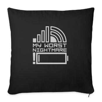 Logos mon pire cauchemar - Housse de coussin décorative 45 x 45 cm - noir - Devant