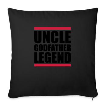 Citation de légende de l’oncle parrain - Housse de coussin décorative 45 x 45 cm - noir - Devant