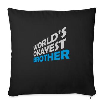 Frères et sœurs Mondes ok Frère - Housse de coussin décorative 45 x 45 cm - noir - Devant