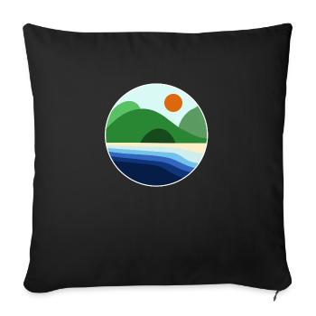 Vibrations de l’Islande - Housse de coussin décorative 45 x 45 cm - noir - Devant