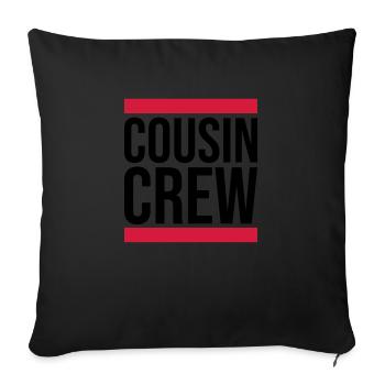 Leader Cousin Crew Team - Sofa pillowcase 17,3'' x 17,3'' (45 x 45 cm) - black - Front