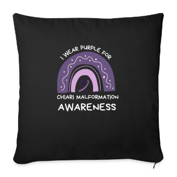 Tragen Sie Purple Arnold Chiari Malformation Awareness - Sofakissenbezug 45 x 45 cm - Schwarz - Vorne