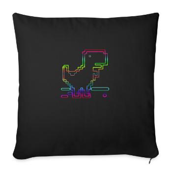 8bitletsgovector - Sofa pillowcase 17,3'' x 17,3'' (45 x 45 cm) - black - Front
