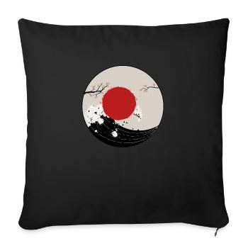 The Big Wave - Sofa pillowcase 17,3'' x 17,3'' (45 x 45 cm) - black - Front
