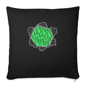 meerestier seehund veganismus gegen tierquälerei - Sofakissenbezug 45 x 45 cm - Schwarz - Vorne