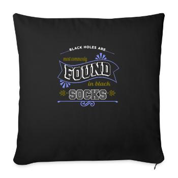 jokes astrophysics geek birthday night sky - Sofa pillowcase 17,3'' x 17,3'' (45 x 45 cm) - black - Front