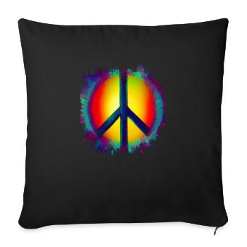 Peace Freedom Symbol Peace Sign3 - Sofa pillowcase 17,3'' x 17,3'' (45 x 45 cm) - black - Front