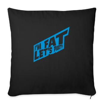 à la grosse laisse faire la fête - Housse de coussin décorative 45 x 45 cm - noir - Devant