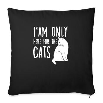 Cats Owner Cute Kitten Cat Owner - Sofa pillowcase 17,3'' x 17,3'' (45 x 45 cm) - black - Front