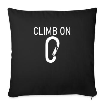 climbing - Sofa pillowcase 17,3'' x 17,3'' (45 x 45 cm) - black - Front
