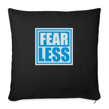 Conception de citation de texte intrépide - Housse de coussin décorative 45 x 45 cm - noir - Devant