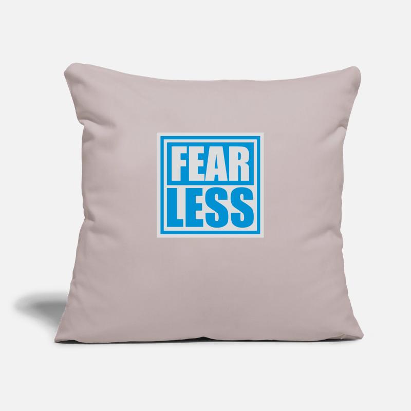 Conception de citation de texte intrépide Housse de coussin décorative 45 x 45 cm